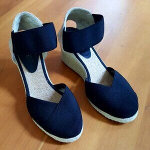 Black Wedge Espadrilles